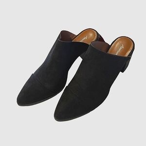 American Eagle Dani Black Suede Mules Womens Sz 8